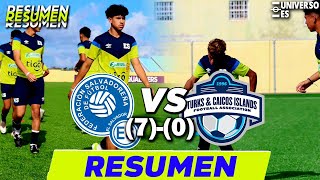 El Salvador 70 Islas y Caicos Resumen  Eliminatorias Concacaf U20 del 2024 [upl. by Swagerty]