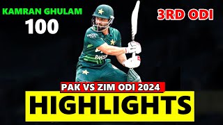 Pakistan Vs Zimbabwe 3rd Odi Match Highlights 2024  Pak Vs Zim Highlights [upl. by Ahsiuqal]