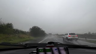 Rainy drive on M77 and A77 from Glasgow to Culzean Castle Maybole KA19 8LE [upl. by Abixah]