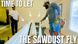 Part 1Installing Baseboards In My Moms Debt Free Mobile Home  TURNING RAW LAND INTO A HOMESTEAD [upl. by Zulema]