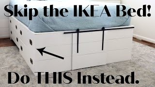 How to build a bed with drawers for almost FREEIkea Brimnes hack [upl. by Mayhew]