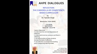 AHPE DialoguesquotReflectionsquot the Cinderella of HPE Dr Tejinder Singh [upl. by Akcimehs]