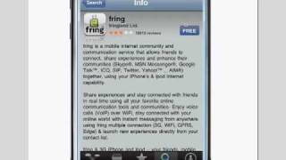 Fring the iPhone or iPod Touch and Global Freedom Phone SIP VOIP [upl. by Yattirb]