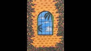 Brick wall painting acryliclandscape painting [upl. by Brennen]