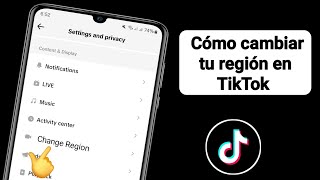 Cómo cambiar su región TikTok  Cómo cambiar de ubicación en Tiktok  Cambiar región en Tiktok [upl. by Nedmac]