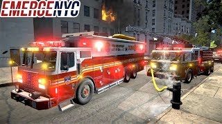 EmergeNYC FDNY Rescue 9 Responding To A Building Fire [upl. by Cirre]