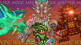 Can You Beat MASTER MODE Terraria With ONLY NPC WEAPONS [upl. by Ammadis]