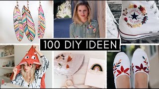 100 DIY Ideen gegen Langeweile Sticken Nähen Häkeln Makramee  Upcycling Schmuck amp Kleidung [upl. by Arbmat]