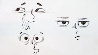 How to Draw Eye Expressions Step by Step [upl. by Quillon573]