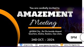 AMAZEMENT MEETING  IGEM  2ND OCTOBER 2024 [upl. by Acinomaj102]