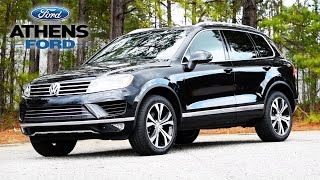 2017 VW Touareg V6 Wolfsburg Edition  A Family SUV with over 7000 lb Towing Capacity [upl. by Noryk]