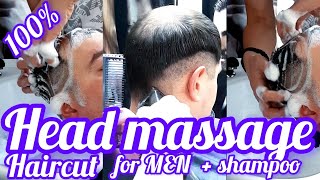 ASMR I do a mans haircut with a relaxing massage and therapeutic shampoo slowly restoring strength [upl. by Annaesor]