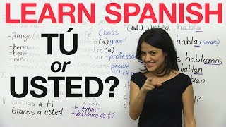 Learn Spanish  Tú or Usted [upl. by Bluefarb]