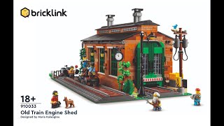 LEGO Instructions  Bricklink  910033  Old Train Engine Shed  Bricklink Designer Program Series 1 [upl. by Amsirhc371]