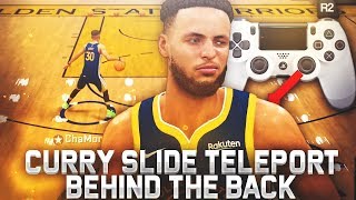 GLITCHY TELEPORT DRIBBLE MOVE CURRY SLIDE NBA 2K20 CURRY SLIDE BEHIND THE BACK TUTORIAL NBA 2K20 [upl. by Ylyl]