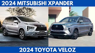 2024 Mitsubishi Xpander Vs 2024 Toyota Veloz as they are both excellent MPVs Comparison [upl. by Yeldahc]