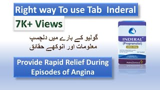 Tab INDERAL indicationsDosage and administration in Urdu [upl. by Zuzana904]