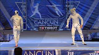 2018 M S Individual Cancun MEX GP Final podium OH KOR vs SZILAGYI HUN [upl. by Gardie]