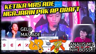 KETIKA MAS ADE SANG ANALIS NGAJARIN PAK AP CARA DRAFT PICK  RRQ VS FNOC MPL ID S14 [upl. by Kciredohr]