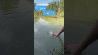 Funny Finger Fishing Fishing with Normfishingshortsreelsfishing video [upl. by Ahsinom]