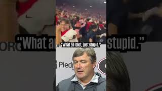 Kirby Smart had harsh words for one of his players celebrating on field after loss cfb georgia [upl. by Anivla]