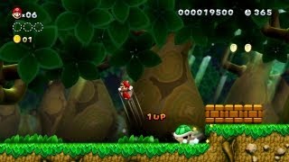 New Super Mario Bros U  Big Air Flying Squirrel 1Up Rally in Jungle of the Giants etc [upl. by Pearman]