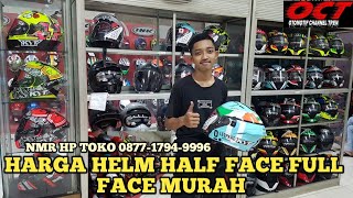 HARGA HELM FULL FACE HALF FACE MURAH REVIEW  HARGA HELM HALF FACE MURAH [upl. by Cirda]