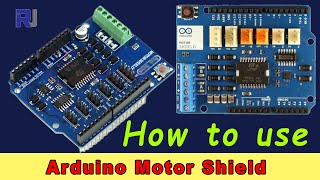 Using Arduino Motor Shield to control 2 DC motors L298P [upl. by Buttaro940]