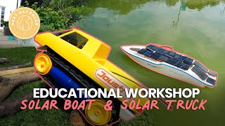 Solar Powered RC Boat amp Joustra Amphibious Craft [upl. by Gaeta275]