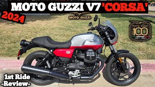 2024 Moto Guzzi V7 Stone Corsa Ride amp Review  Ducati amp Triumph Cant Compare [upl. by Aleik472]