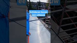 Schilderen boven een uitbouw [upl. by Elka]