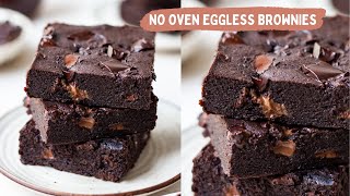 NO MAIDA NO EGGS NO OVEN CHOCOLATE BROWNIE RECIPE  HOW TO MAKE BROWNIE IN A COOKER AT HOME [upl. by Herwig204]