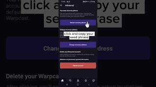 How to copy your recovery phrase from Warpcast [upl. by Indnahc]