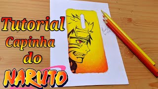 COMO FAZER CAPINHA DE CELULAR DO NARUTO PASSO A PASSO  Como hacer funda de Naruto para tu móvil [upl. by Elleret]