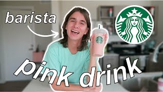 How To Make A Starbucks Pink Drink At Home  by a barista [upl. by Dacie584]