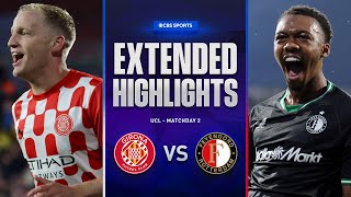 Girona vs Feyenoord Extended Highlights  UCL League Phase MD 2  CBS Sports Golazo [upl. by Brebner]