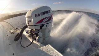 Evinrude Etec 115hp HO  WOT Smooth Water [upl. by Dehnel]