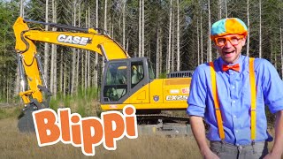 Blippi Blippi Visits a Construction Site  Construction Vehicles For Children  Blippi Excavator [upl. by Cheyney]