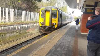 Trains at Salford Crescent Manchester to Preston line 30416 [upl. by Nomzzaj]