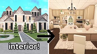 Decorating My Modern Family Bloxburg House Interior Build Part 2 [upl. by Lock27]