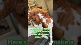 Don’t let your breyer horse with a WACKY mane feel left out without a halter diy breyertack [upl. by Llatsyrk712]