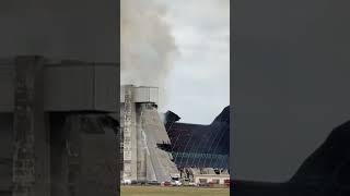 Massive fire destroys historic WWII blimp hangar in Tustin [upl. by Noired]