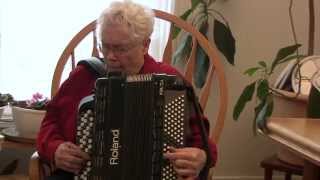 Pauline Oliveros with her Roland V Accordion [upl. by Repotsirhc62]