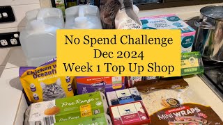 No Spend Grocery Challenge  Top Up Shop  Week 1 [upl. by Natividad]