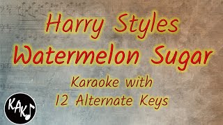 Watermelon Sugar Karaoke  Harry Styles Instrumental Original Lower Higher Female Key [upl. by Anibas]