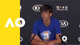 Lorenzo Musetti press conference F  Australian Open 2019 [upl. by Valdes620]