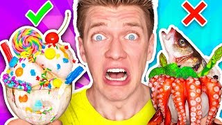 ICE CREAM vs REAL FOOD CHALLENGE EATING GIANT CANDY Learn How To Make DIY Edible Gummy Sundae [upl. by Alyson]