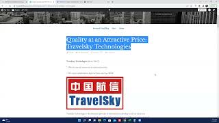 Travelsky Technologies Monopoly in Air Travel China [upl. by Nylahsoj560]