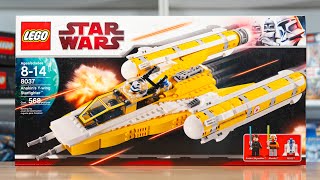 LEGO Star Wars 8037 ANAKINS YWING STARFIGHTER Review 2009 [upl. by Nolham]