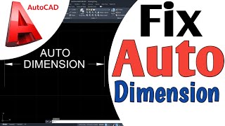 Automatic dimension AutoCAD Tutorial autocad cadconcepts [upl. by Ohnuj]